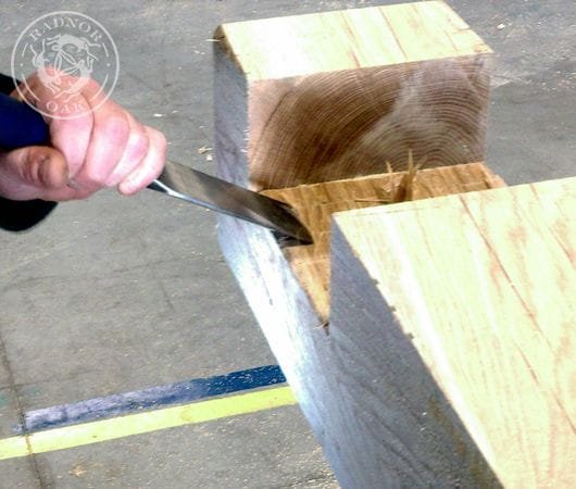 Jointing an traditional oak frame