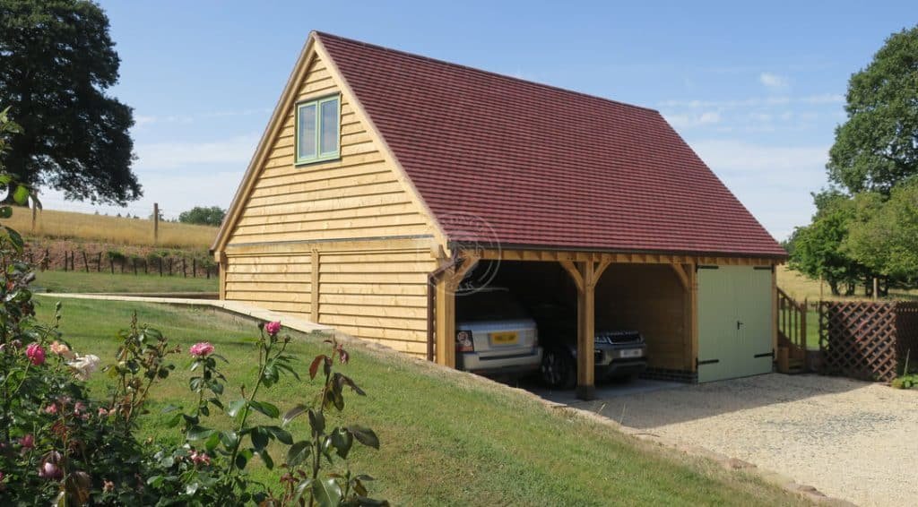3 Bay Norton | Oak Framed Garages | Radnor Oak | Hobby Room & Garden Office | Home Studio