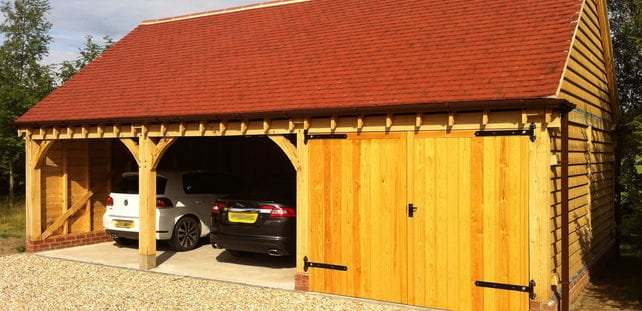 Oak Garage Constructed in Cheshire
