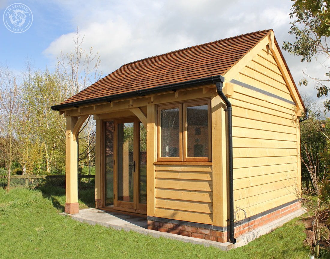 garden office nestles beautifully into the landscaped gardens