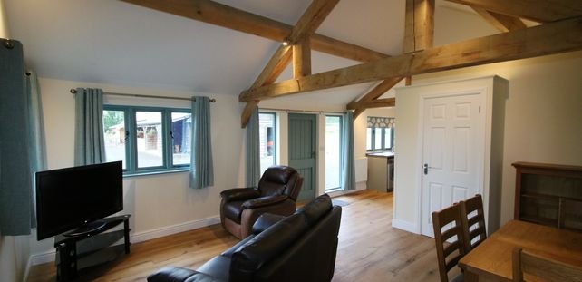 oak floorboards and fabulous views through oak windows