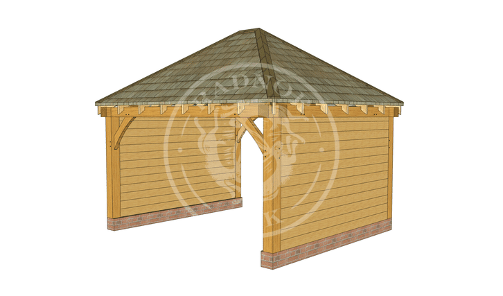 Medium Oak Framed Gazebo Garden Outdoor Seating area | GM005 | Radnor Oak