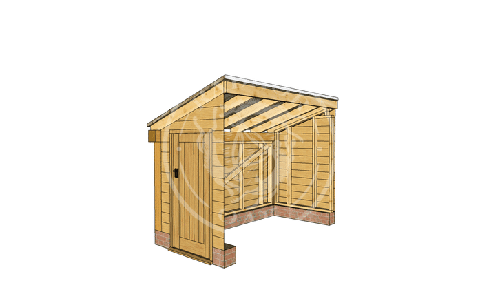 Oak Framed Log Store - Radnor Oak - LS2003 - RHE