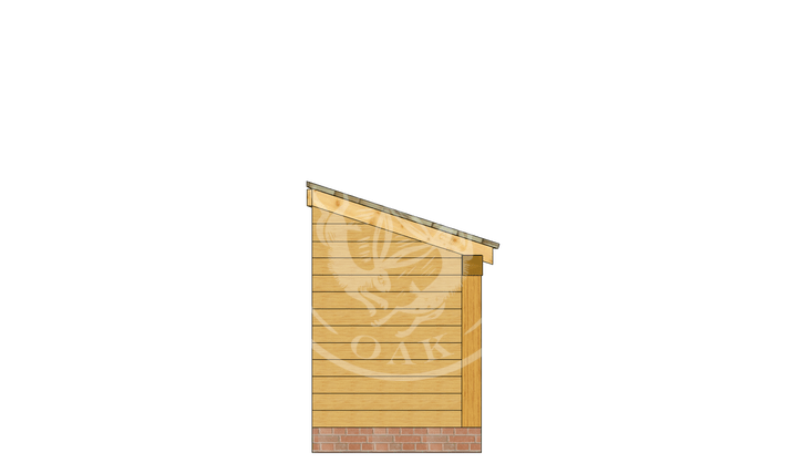 Oak Framed Log Store | Radnor Oak | LS3003 | BACK