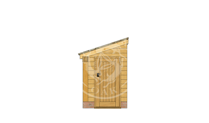 Oak Framed Log Store | Radnor Oak | LS3003 | FRONT