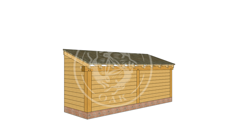 Oak Framed Log Store | Radnor Oak | LS3003 | LHB