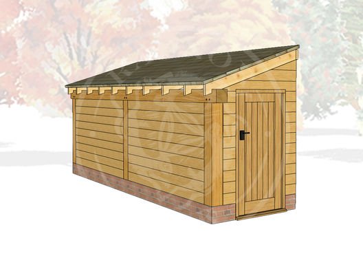 Oak Framed Log Store | Radnor Oak | LS3003 | Main Image