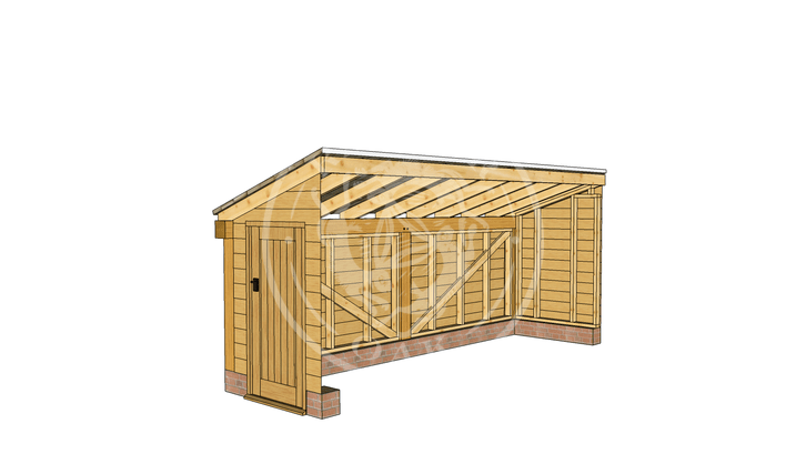 Oak Framed Log Store | Radnor Oak | LS3003 | RHE