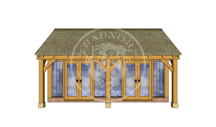Oak Framed Summer House | Radnor Oak | SHL003 | Main Image