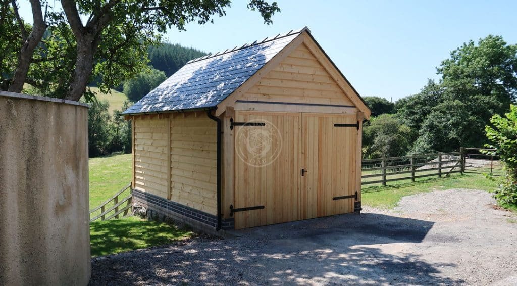 Single Bay Oak Garage | Traditional Oak Garage | Radnor Oak | Garden & Outdoor Storage