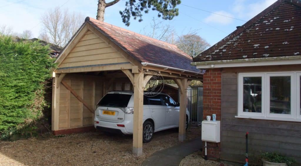 Single Bay Oak Garage | Open Carport | Traditional Oak Garage | Radnor Oak
