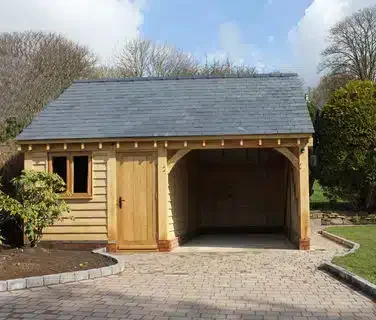 2 Bay Oak Framed Garages, Car Ports & Log Stores